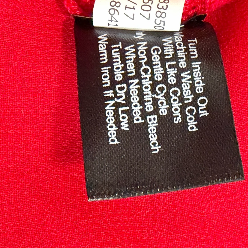 Lane Bryant Women’s V-Neck Long Sleeve Blouse Red Women’s SZ 14/16 Rayon Nylon - Picture 11 of 14